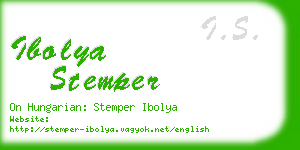 ibolya stemper business card